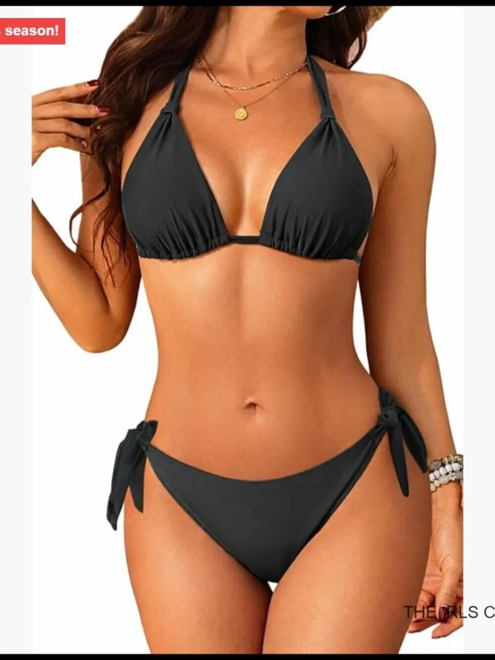 Halter Bikini Set Two Piece Triangle Swimsuit Tie Bathing Suit